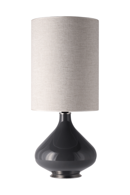 Flavia lamps flavia bordslampa grå lampfot london beige l