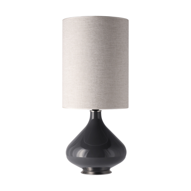 Flavia lamps flavia bordslampa grå lampfot london beige l