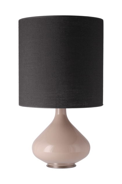Flavia lamps flavia bordslampa beige lampfot lino negro m