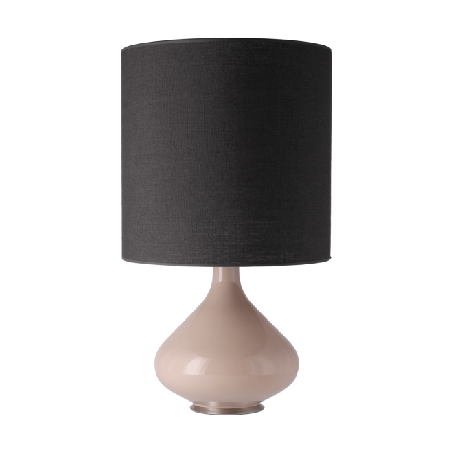 Flavia lamps flavia bordslampa beige lampfot lino negro m