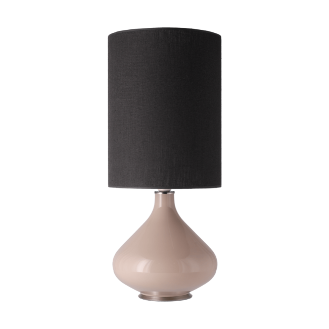 Flavia lamps flavia bordslampa beige lampfot lino negro l
