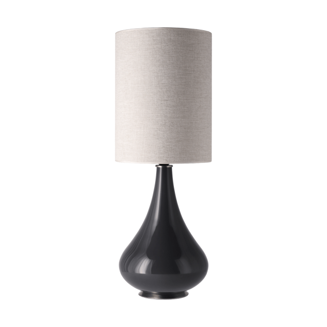 Flavia lamps renata bordslampa grå lampfot london beige l