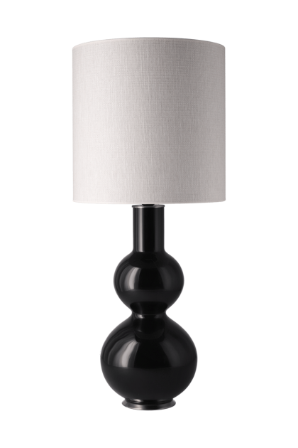 Flavia lamps augusta bordslampa svart lampfot babel beige m
