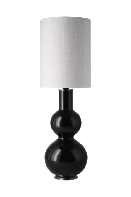 Flavia lamps augusta bordslampa svart lampfot babel beige l