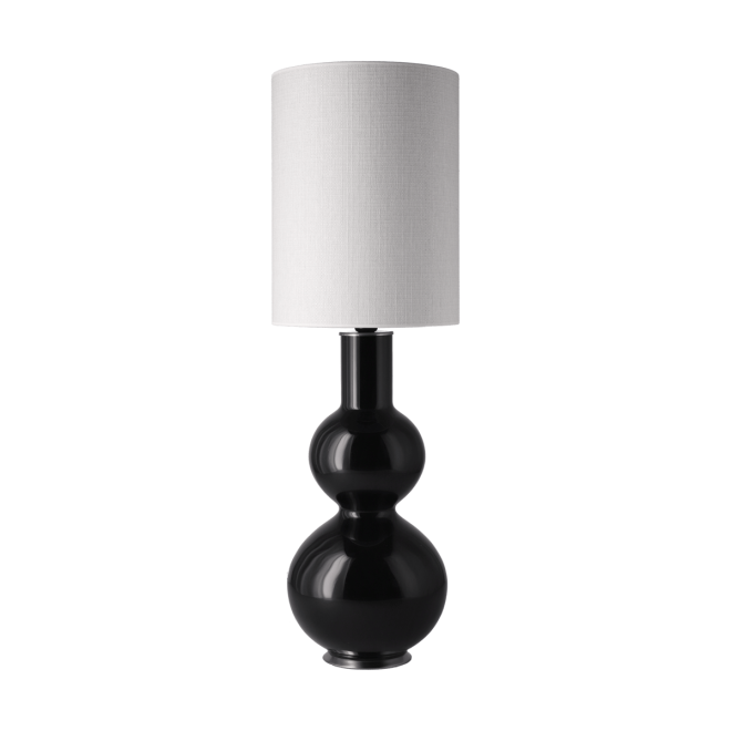 Flavia lamps augusta bordslampa svart lampfot babel beige l