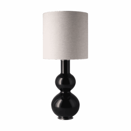 Flavia lamps augusta bordslampa svart lampfot london beige m