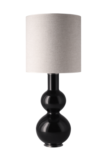 Flavia lamps augusta bordslampa svart lampfot london beige m