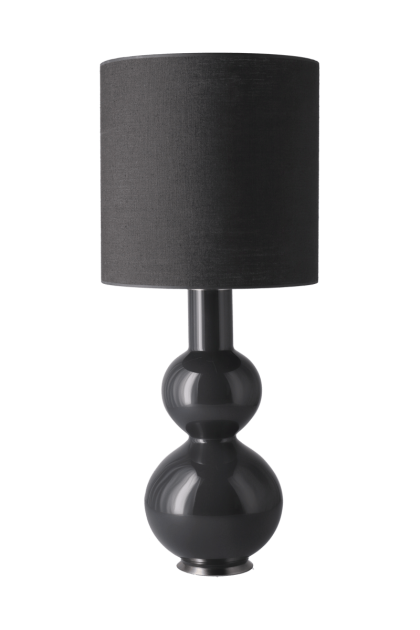 Flavia lamps augusta bordslampa grå lampfot lino negro m