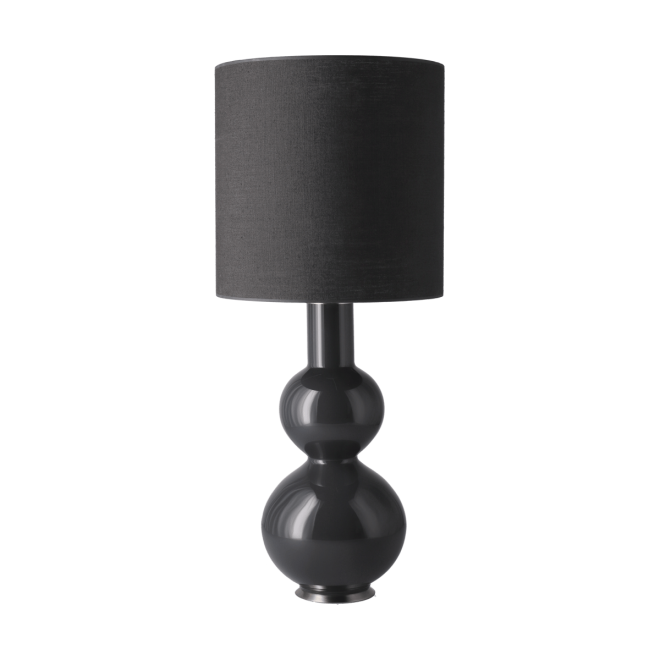 Flavia lamps augusta bordslampa grå lampfot lino negro m