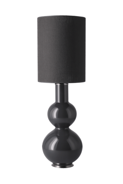 Flavia lamps augusta bordslampa grå lampfot lino negro l