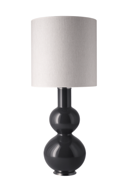 Flavia lamps augusta bordslampa grå lampfot babel beige m