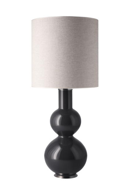 Flavia lamps augusta bordslampa grå lampfot london beige m