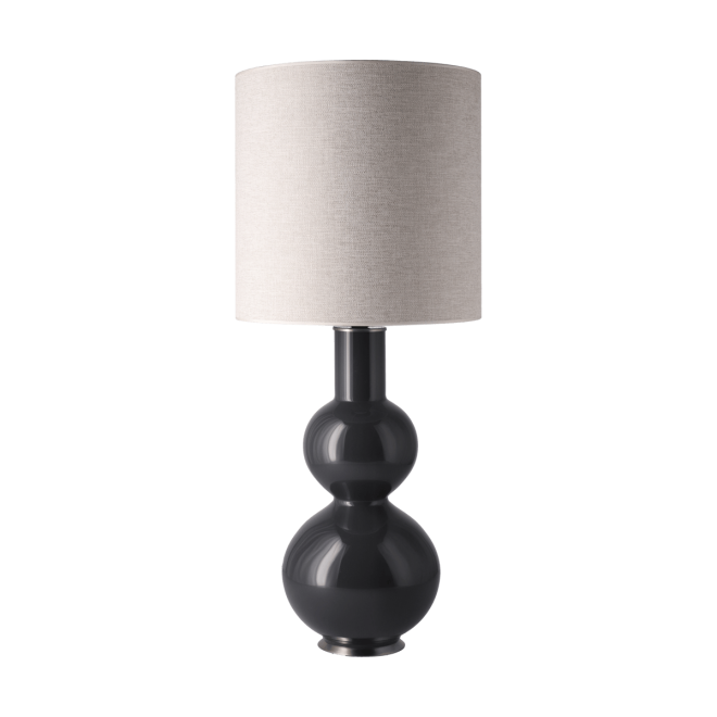 Flavia lamps augusta bordslampa grå lampfot london beige m