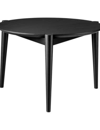Fdb møbler d102 søs soffbord Ø55 cm oak black painted