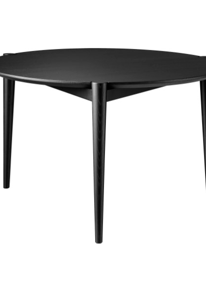 Fdb møbler d102 søs soffbord Ø70 cm oak black painted