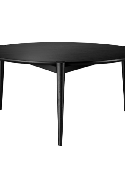 Fdb møbler d102 søs soffbord Ø85 cm oak black painted