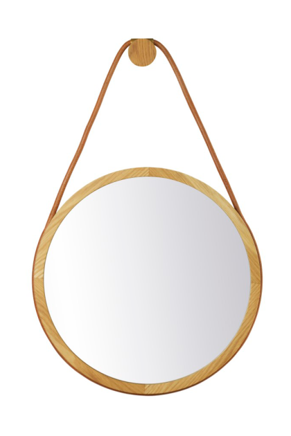 Fdb møbler i3 mossø väggspegel oak nature lacquered Ø40 cm