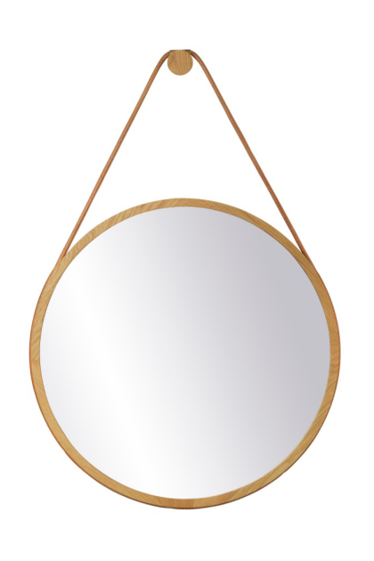Fdb møbler i3 mossø väggspegel oak nature lacquered Ø60 cm