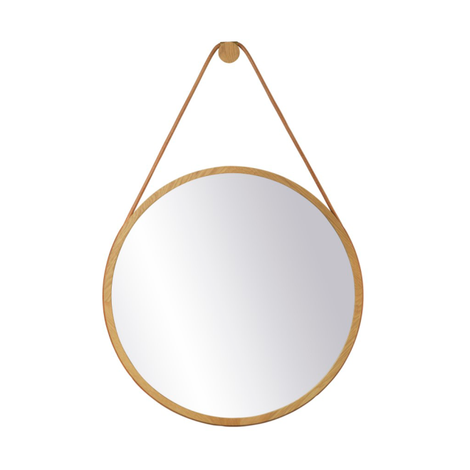 Fdb møbler i3 mossø väggspegel oak nature lacquered Ø60 cm