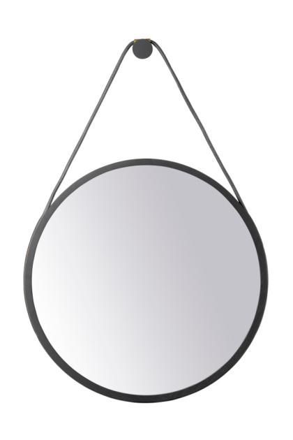 Fdb møbler i3 mossø väggspegel oak black painted Ø60 cm