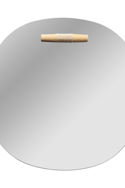 Fdb møbler i4 birksø väggspegel oak nature lacquered Ø70 cm