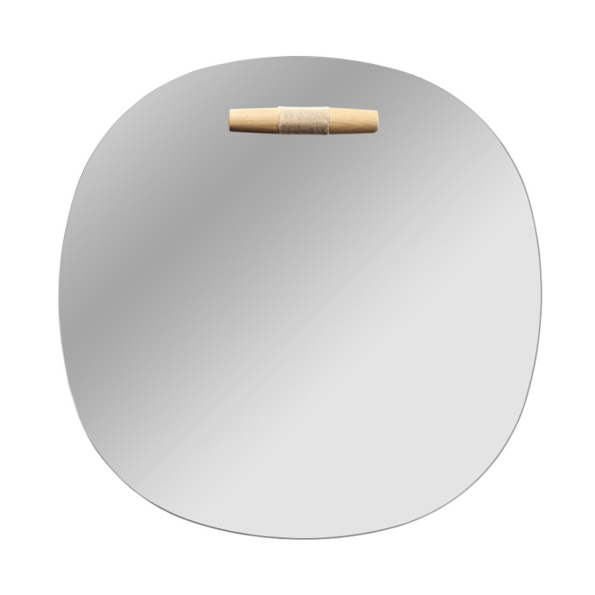 Fdb møbler i4 birksø väggspegel oak nature lacquered Ø70 cm