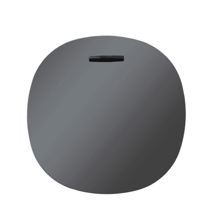 Fdb møbler i4 birksø väggspegel oak black painted toned Ø50 cm