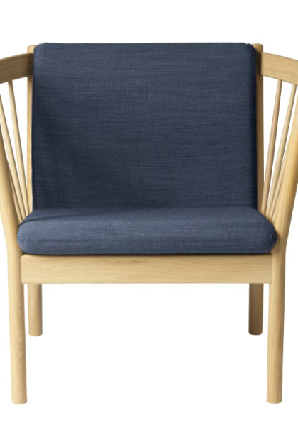 Fdb møbler j146 fåtölj oak nature lacquered-dark blue