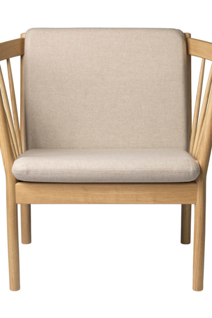 Fdb møbler j146 fåtölj oak nature lacquered-beige