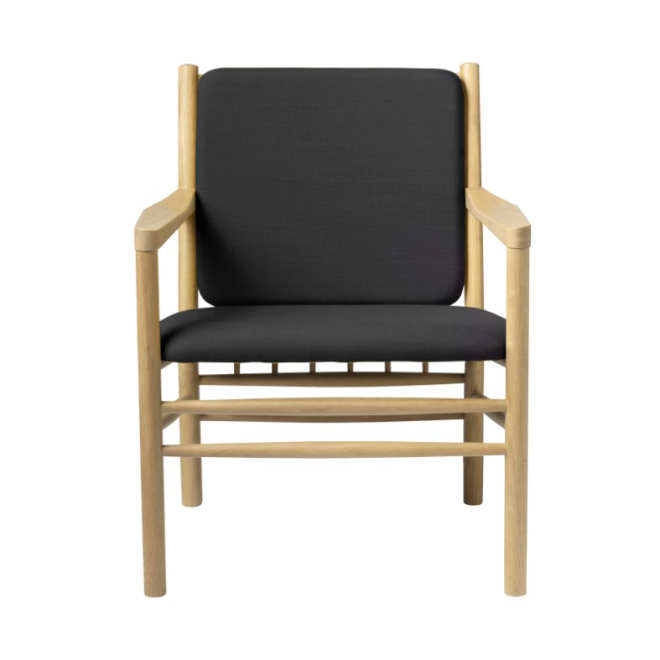 Fdb møbler j147 fåtölj oak nature lacquered-dark grey