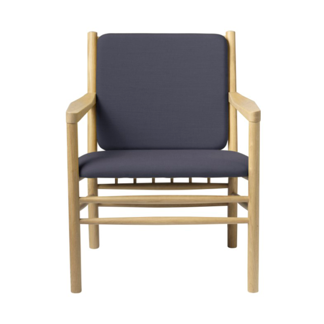 Fdb møbler j147 fåtölj oak nature lacquered-dark blue