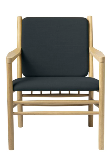 Fdb møbler j147 fåtölj oak nature lacquered-dark green