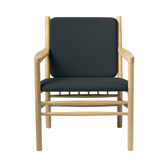 Fdb møbler j147 fåtölj oak nature lacquered-dark green