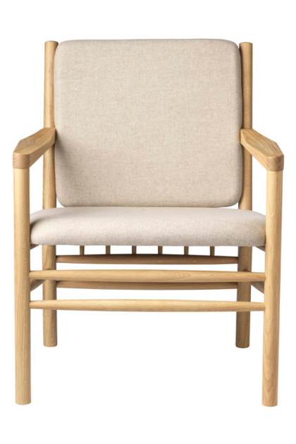Fdb møbler j147 fåtölj oak nature lacquered-beige