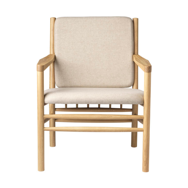 Fdb møbler j147 fåtölj oak nature lacquered-beige
