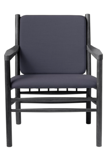 Fdb møbler j147 fåtölj oak black painted-dark blue