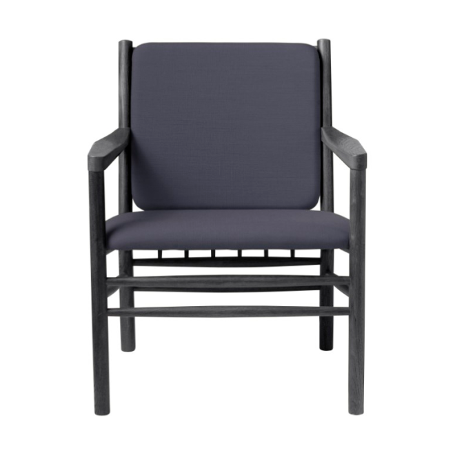 Fdb møbler j147 fåtölj oak black painted-dark blue