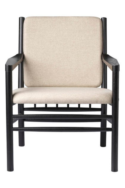 Fdb møbler j147 fåtölj oak black painted-beige