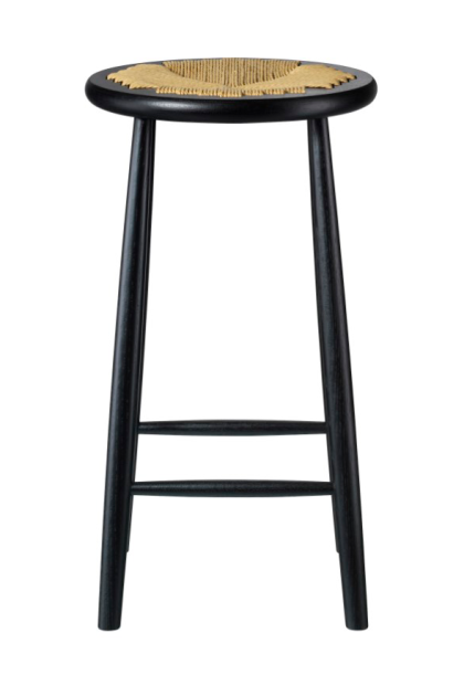 Fdb møbler j165c counter round barpall oak black painted-nature