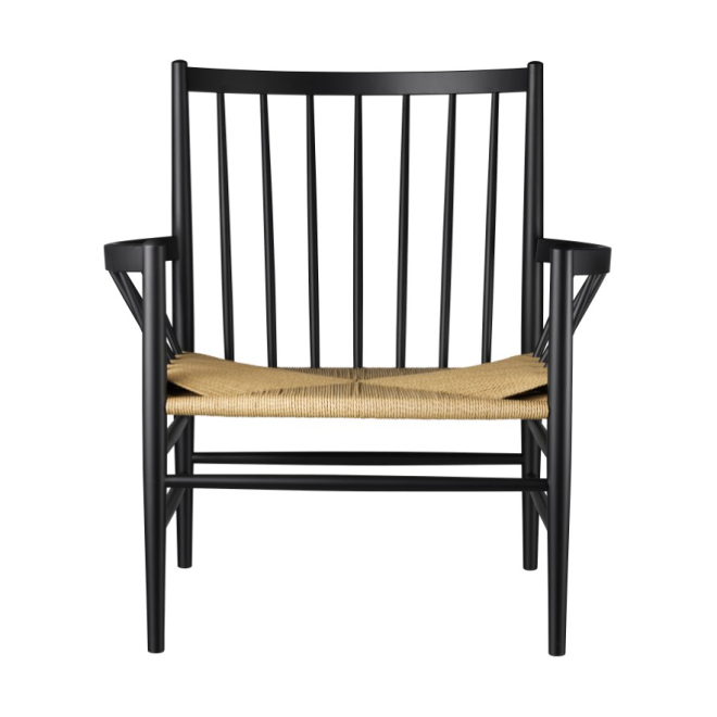 Fdb møbler j82 fåtölj beech black painted-nature