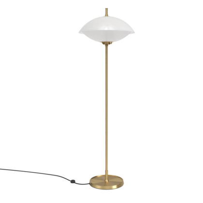 Fritz hansen clam golvlampa 128 cm opal-brass