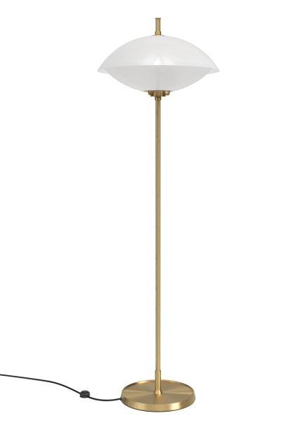 Fritz hansen clam golvlampa 128 cm opal-brass