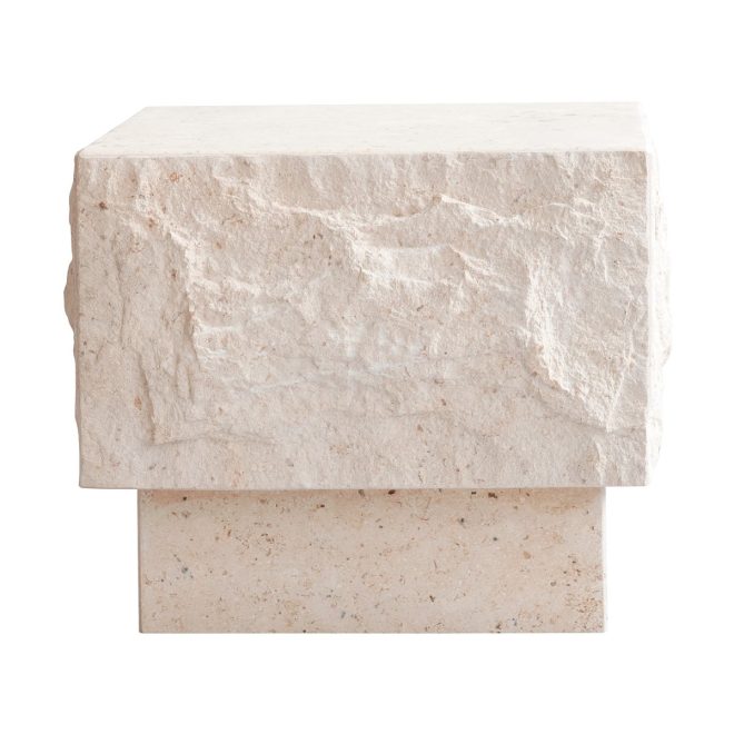 101 copenhagen temple sidobord low 42x40 cm limestone
