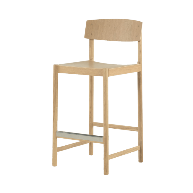 Mavis rod barstol 65 cm vitpigmenterad mattlackad ek