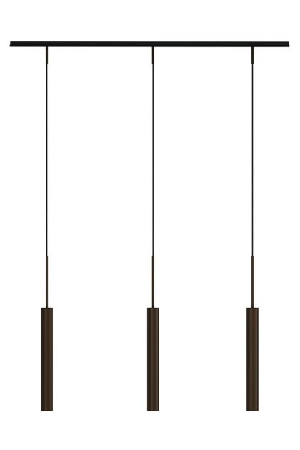 Audo copenhagen tubulaire rail pendel 3 anodized bronzed