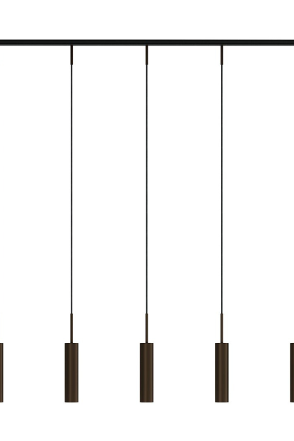 Audo copenhagen tubulaire rail pendel 5 anodized bronzed