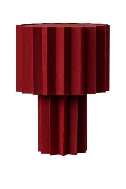 Örsjö belysning plissé bordslampa textil röd
