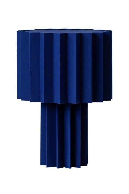 Örsjö belysning plissé bordslampa textil blå