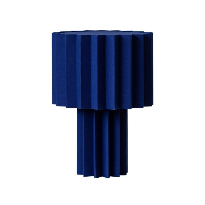 Örsjö belysning plissé bordslampa textil blå