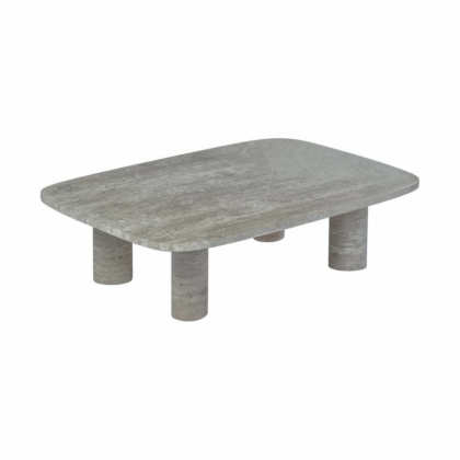 Blomus volos soffbord l 100x70 cm silver travertine